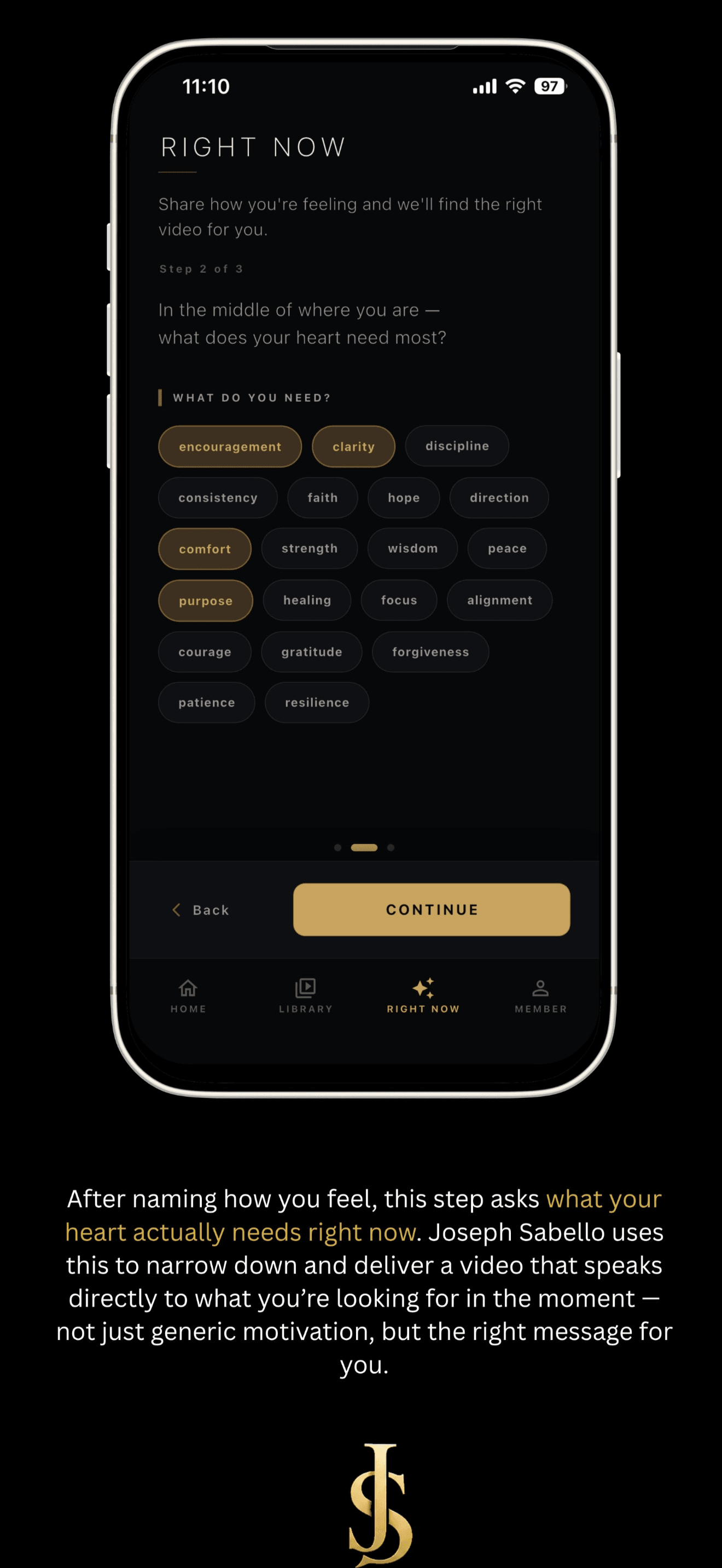 Joseph Sabello app — screen 8